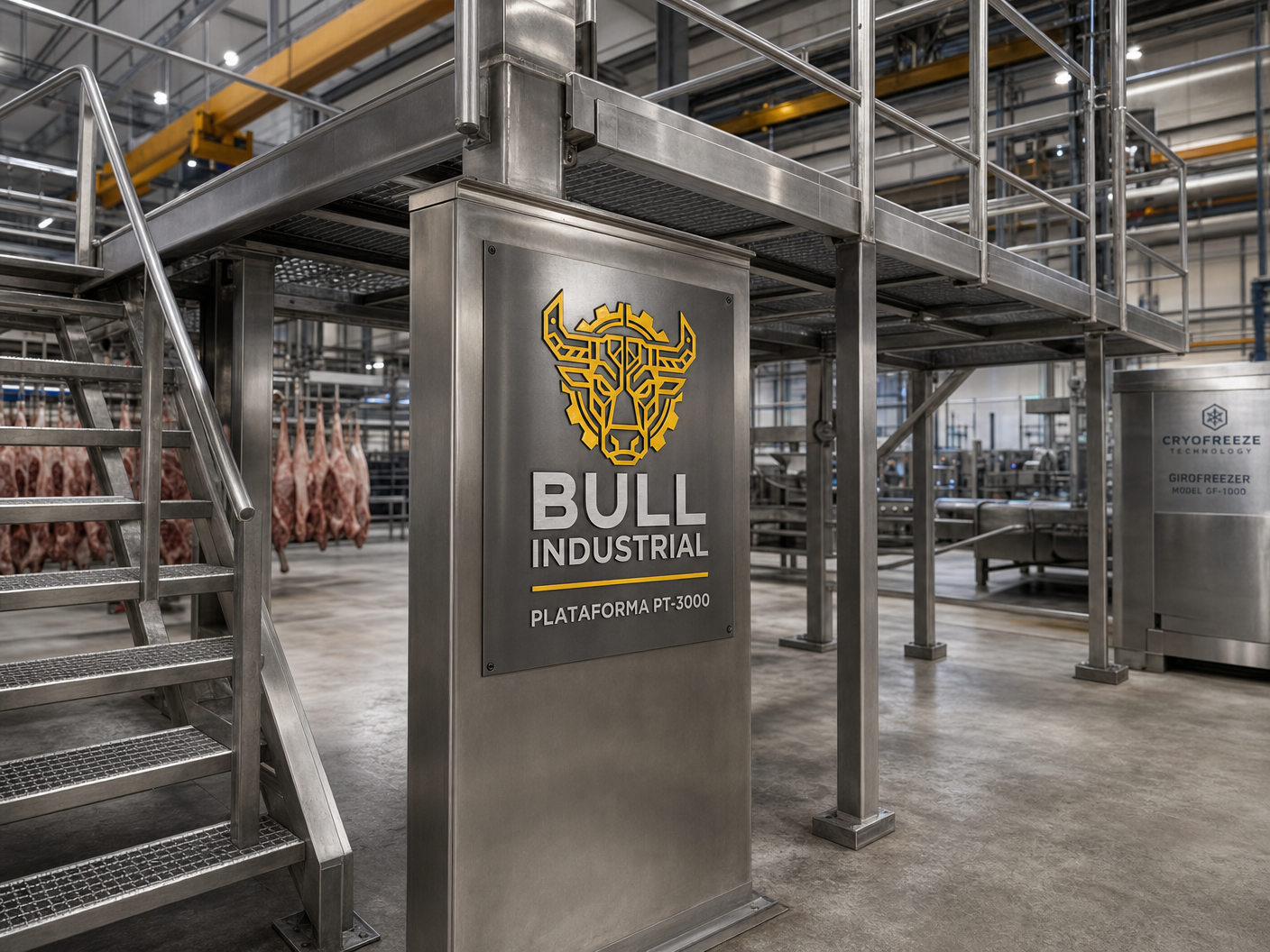 Bull PT Inox — Plataforma de Transpasse Inox sobre Esteira