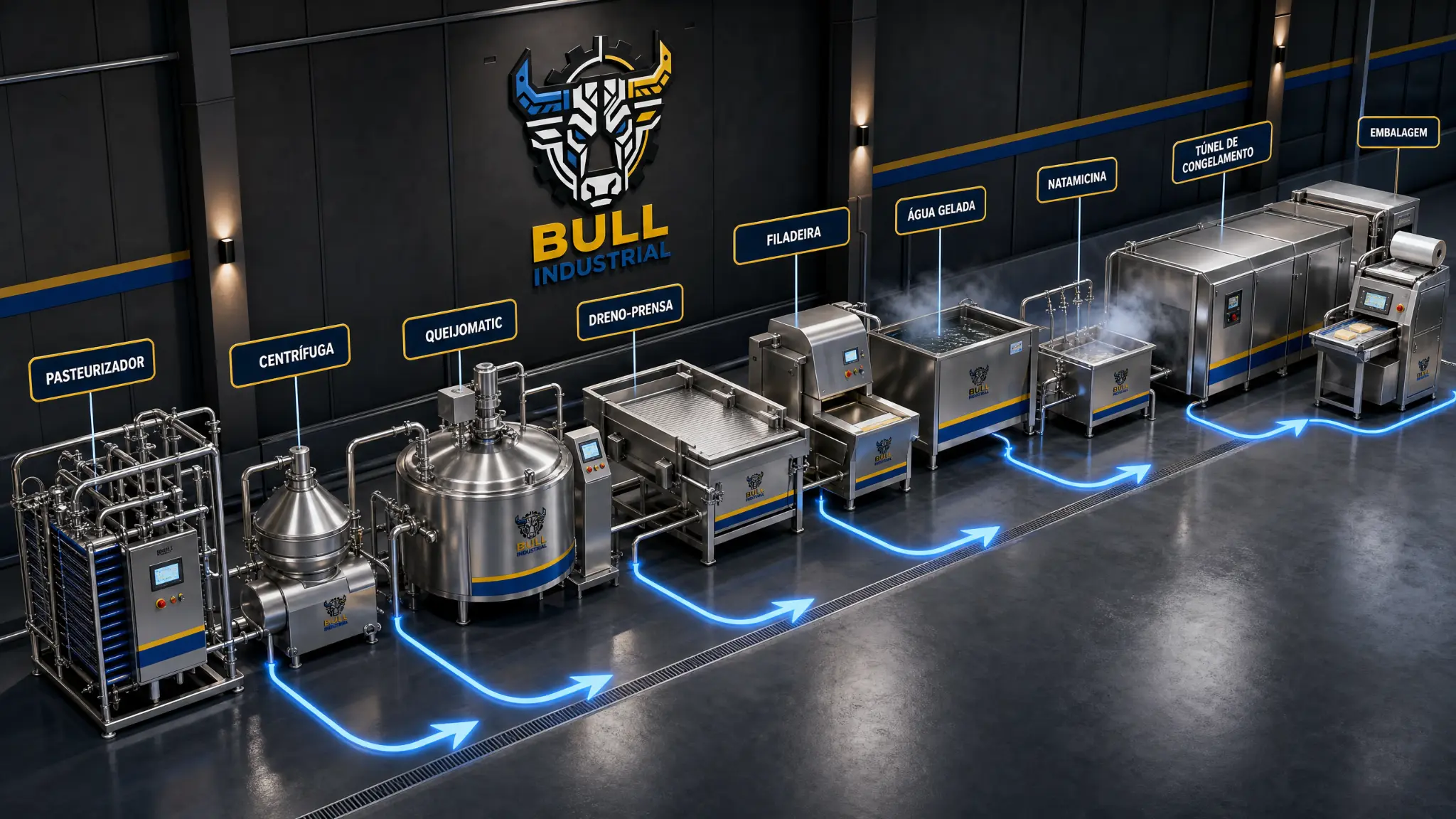 Render conceitual · Bull Cheese Line Turnkey